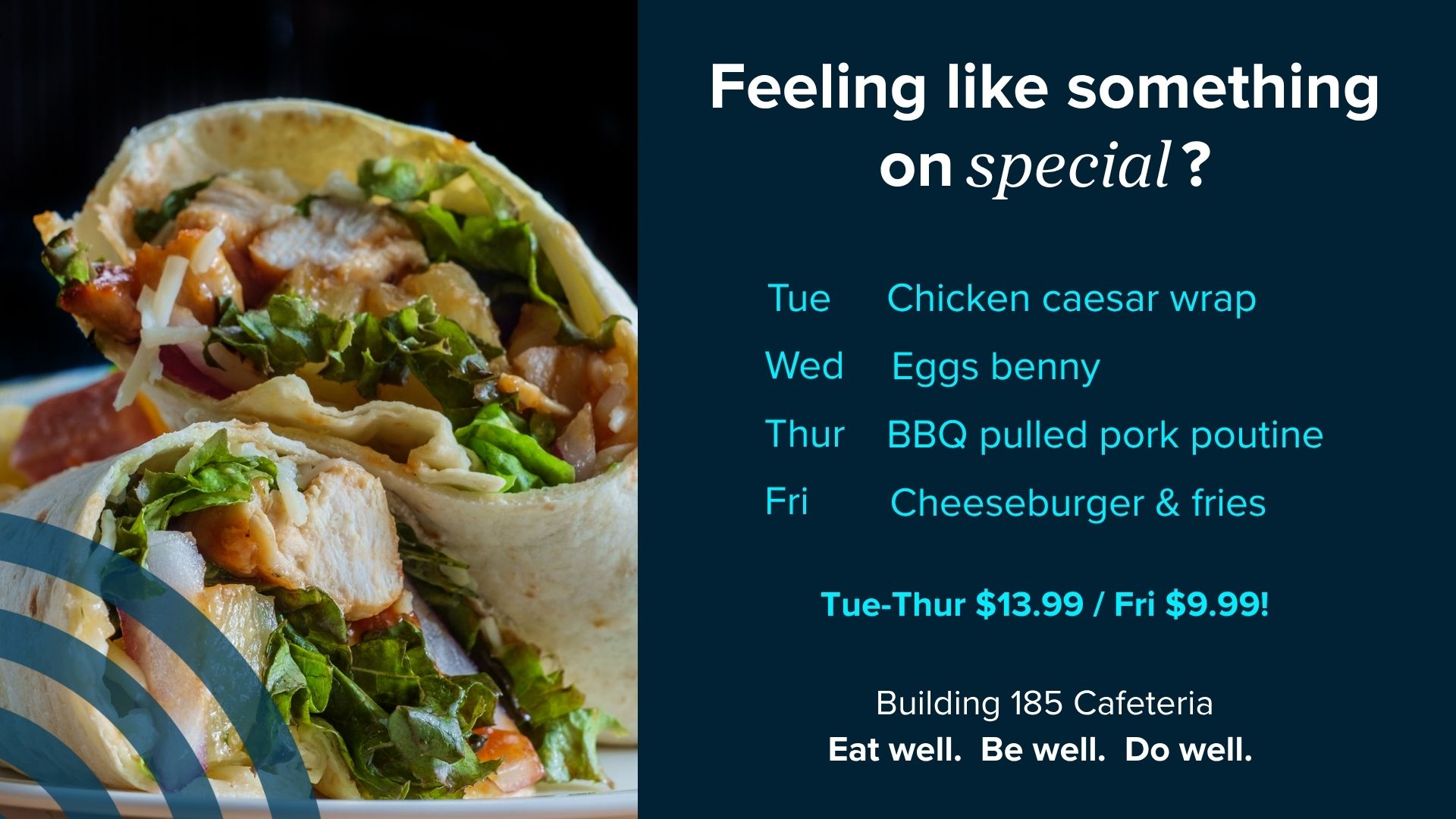 Building 185 specials digital ad