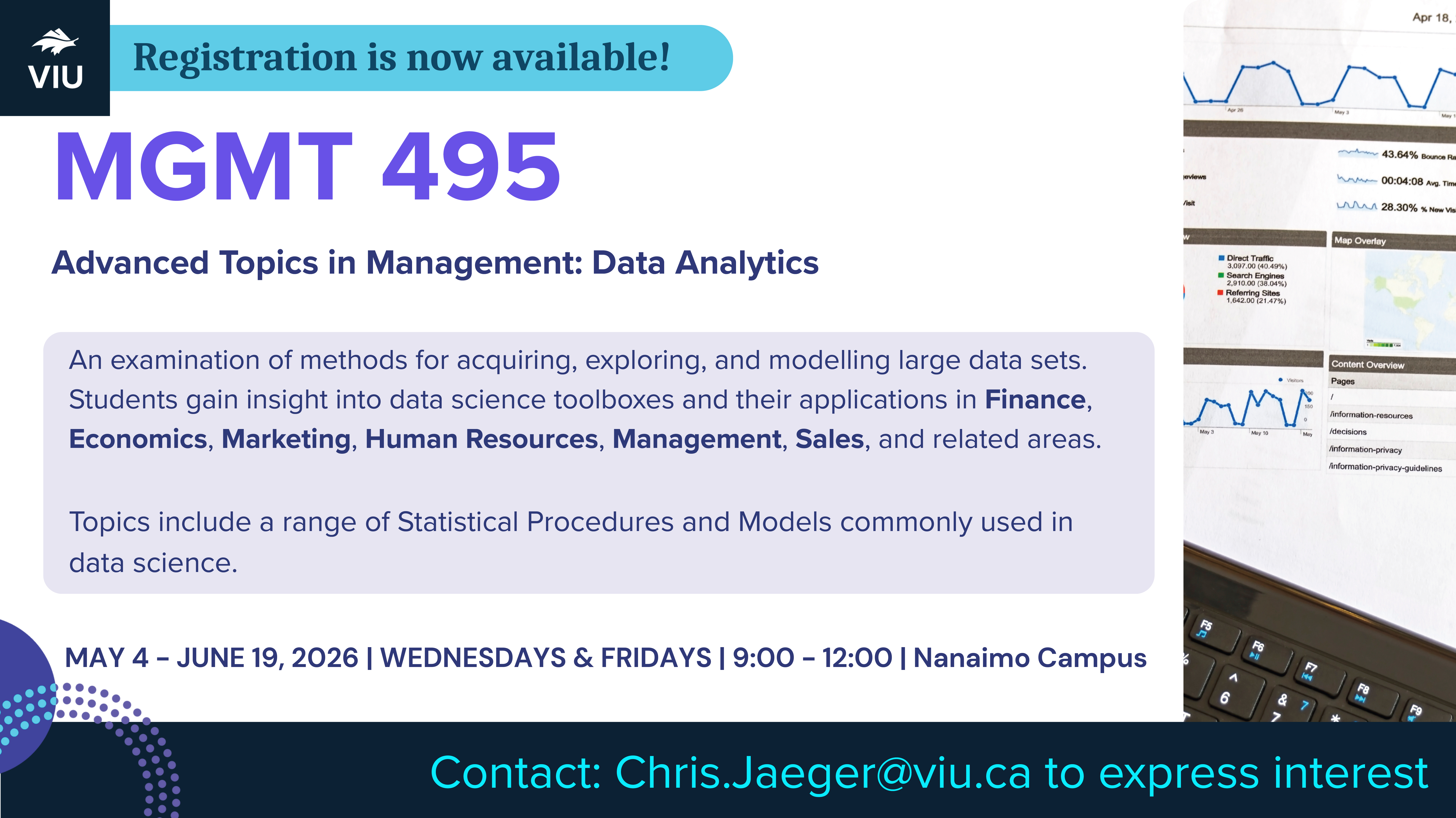 Data analytics course promo digital ad