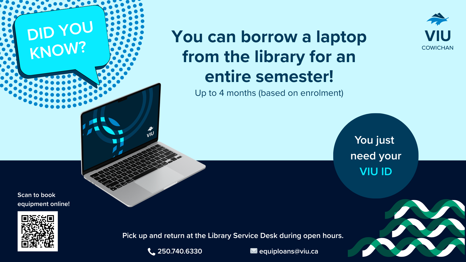 VIU Cowichan library equipment loans